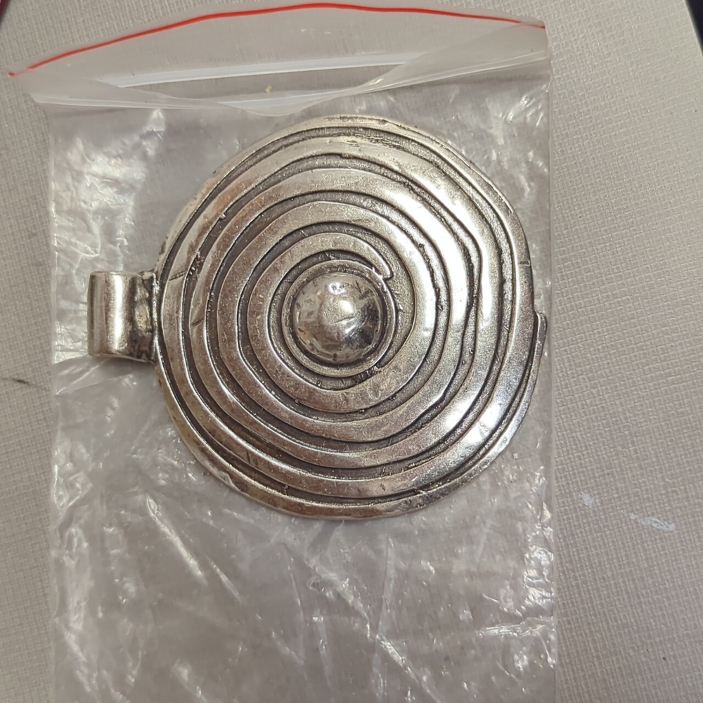 New large metal medallion charm for hand crafted artisan jewelry makers.
